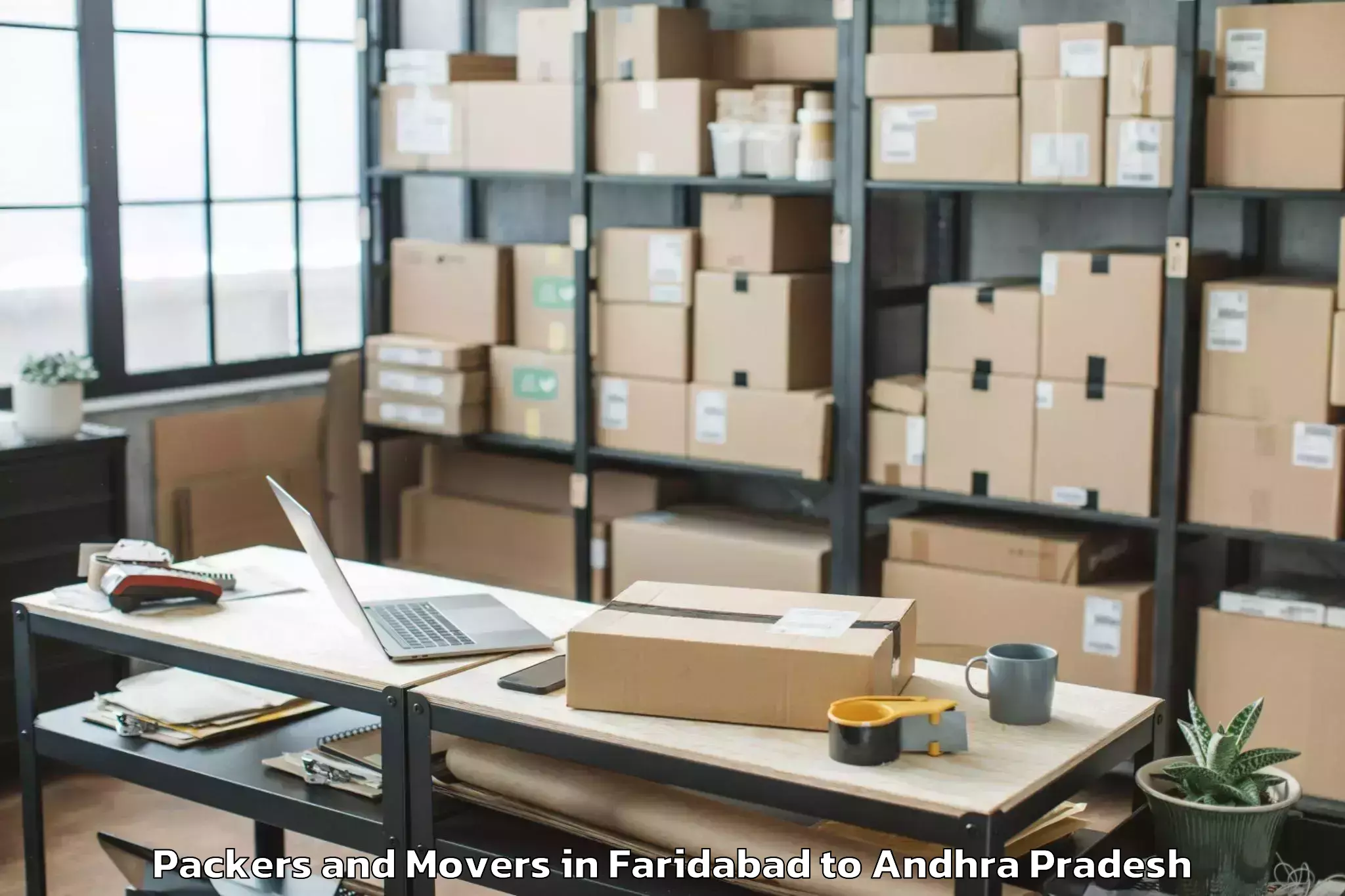 Book Faridabad to Yanamalakuduru Packers And Movers Online